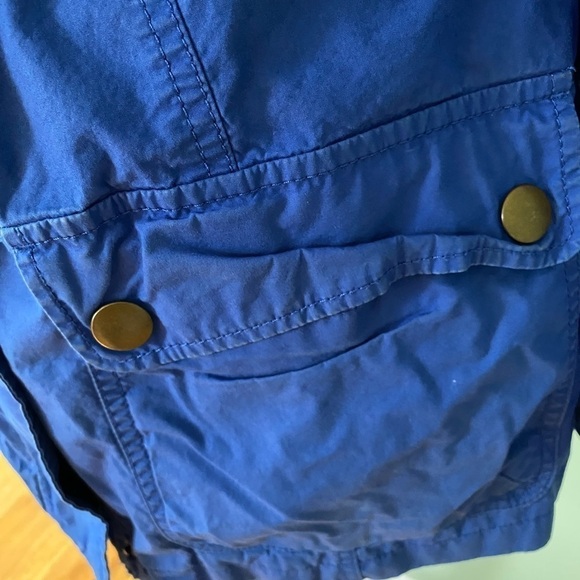 Women’s Banana Republic Distressed Blue Button up Jacket Size Large - Picture 3 of 12